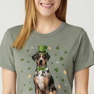 Catahoula Shenanigans St Patrick’s Day Tee | Funny Dog Graphic Shirt  Leprechaun